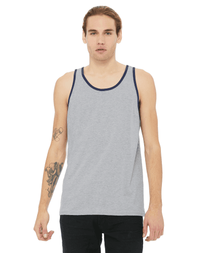 Sample of Bella+Canvas 3480 - Unisex Jersey Tank in ATH HTHR NAVY style