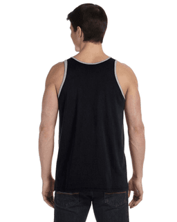 Sample of Bella+Canvas 3480 - Unisex Jersey Tank in BLACK ATH HTHR from side back