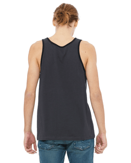 Sample of Bella+Canvas 3480 - Unisex Jersey Tank in DARK GRY BLACK from side back