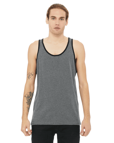 Sample of Bella+Canvas 3480 - Unisex Jersey Tank in DEEP HTHR BLACK style