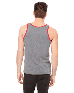Sample of Bella+Canvas 3480 - Unisex Jersey Tank in DEEP HTHR RED from side back