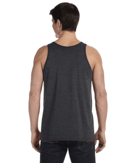 Sample of Bella+Canvas 3480 - Unisex Jersey Tank in DK GREY HEATHER from side back