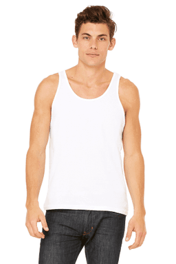 Sample of Bella+Canvas 3480 - Unisex Jersey Tank in WHITE from side front