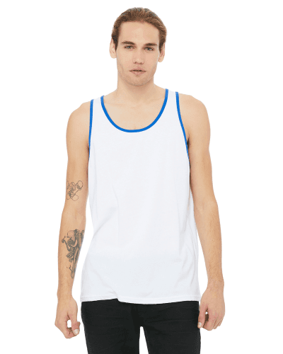 Sample of Bella+Canvas 3480 - Unisex Jersey Tank in WHITE TR ROYAL style