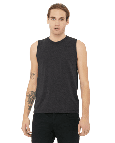 Sample of Canvas 3483 - Unisex Jersey Muscle Tank in DK GREY HTHR style