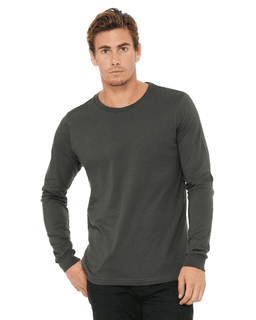 Sample of Canvas 3501 - Unisex Jersey Long-Sleeve T-Shirt in ASPHALT from side front