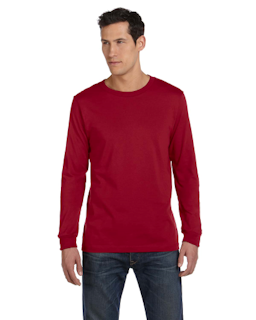 Sample of Canvas 3501 - Unisex Jersey Long-Sleeve T-Shirt in CARDINAL from side front
