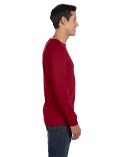 Sample of Canvas 3501 - Unisex Jersey Long-Sleeve T-Shirt in CARDINAL from side sleeveleft