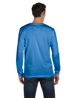 Sample of Canvas 3501 - Unisex Jersey Long-Sleeve T-Shirt in TRUE ROYAL TRBLN from side back