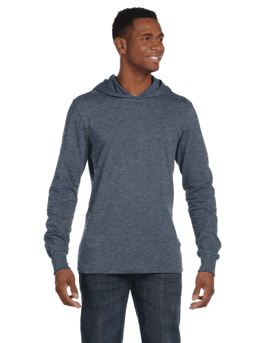 Sample of Canvas 3512 - Unisex Jersey Long-Sleeve Hoodie in DEEP HEATHER style