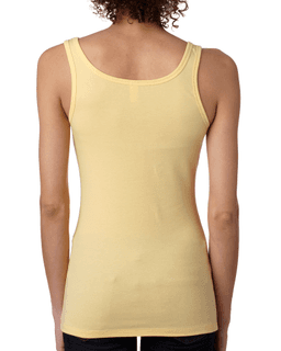 Sample of Next Level 3533 - Ladies' Spandex Jersey Tank in BANANA CREAM from side back