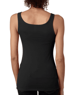 Sample of Next Level 3533 - Ladies' Spandex Jersey Tank in BLACK from side back