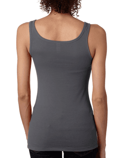 Sample of Next Level 3533 - Ladies' Spandex Jersey Tank in DARK GRAY from side back