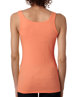 Sample of Next Level 3533 - Ladies' Spandex Jersey Tank in LIGHT ORANGE from side back