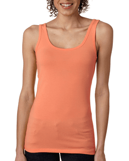 Sample of Next Level 3533 - Ladies' Spandex Jersey Tank in LIGHT ORANGE from side front