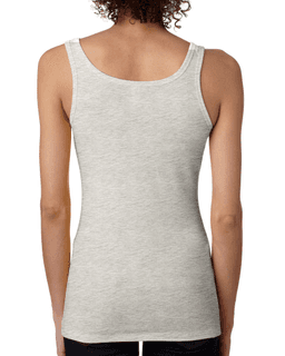 Sample of Next Level 3533 - Ladies' Spandex Jersey Tank in LT HEATHER GRAY from side back