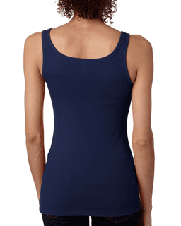 Sample of Next Level 3533 - Ladies' Spandex Jersey Tank in MIDNIGHT NAVY from side back