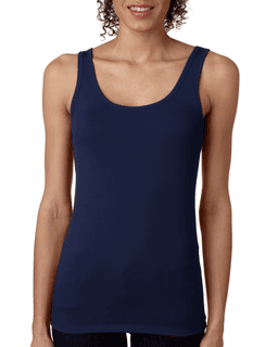 Sample of Next Level 3533 - Ladies' Spandex Jersey Tank in MIDNIGHT NAVY from side front