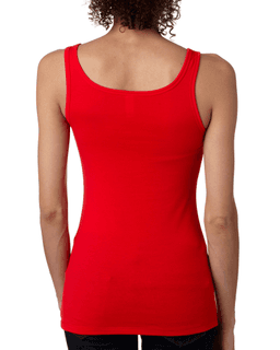 Sample of Next Level 3533 - Ladies' Spandex Jersey Tank in RED from side back