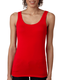 Sample of Next Level 3533 - Ladies' Spandex Jersey Tank in RED from side front