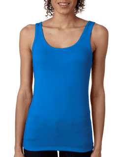 Sample of Next Level 3533 - Ladies' Spandex Jersey Tank in ROYAL from side front