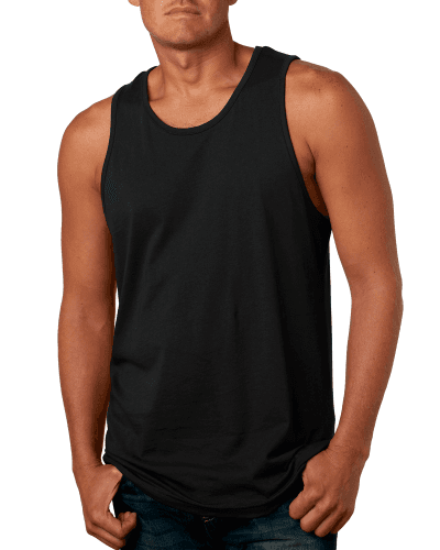 Sample of Next Level 3633 - Men's Cotton Tank in BLACK style