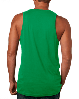 Sample of Next Level 3633 - Men's Cotton Tank in KELLY GREEN from side back