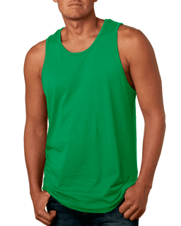 Sample of Next Level 3633 - Men's Cotton Tank in KELLY GREEN from side front