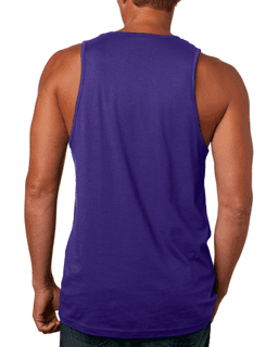 Sample of Next Level 3633 - Men's Cotton Tank in PURPLE RUSH from side back
