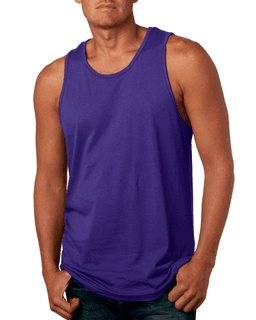 Sample of Next Level 3633 - Men's Cotton Tank in PURPLE RUSH from side front