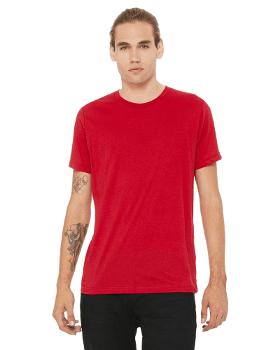 Sample of Canvas 3650 - Unisex Poly-Cotton Short-Sleeve T-Shirt in RED style