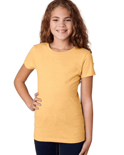 Sample of Next Level 3712 - Youth Princess CVC T-Shirt in BANANA CREAM style