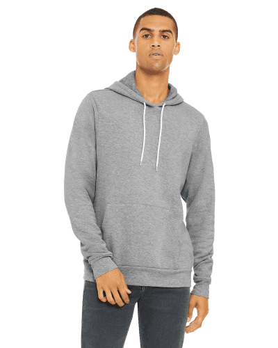 Sample of Bella+Canvas 3719 - Unisex Sponge Fleece Pullover Hoodie in ATHLETIC HEATHER style