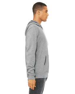 Sample of Bella+Canvas 3719 - Unisex Sponge Fleece Pullover Hoodie in ATHLETIC HEATHER from side sleeveleft