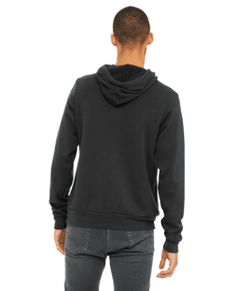 Sample of Bella+Canvas 3719 - Unisex Sponge Fleece Pullover Hoodie in DARK GREY from side back