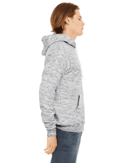 Sample of Bella+Canvas 3719 - Unisex Sponge Fleece Pullover Hoodie in LT GREY MARBLE from side sleeveleft