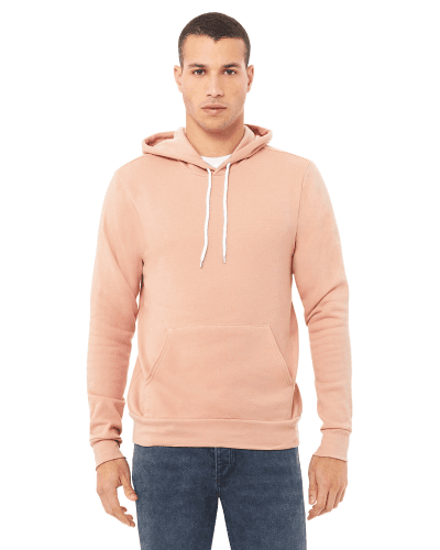 Sample of Bella+Canvas 3719 - Unisex Sponge Fleece Pullover Hoodie in PEACH style