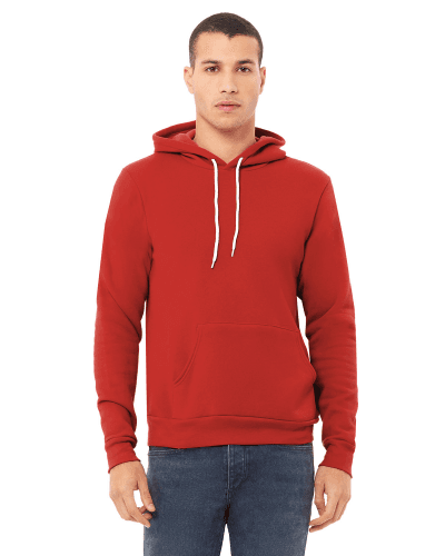 Sample of Bella+Canvas 3719 - Unisex Sponge Fleece Pullover Hoodie in RED style