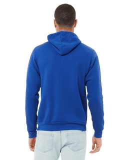 Sample of Bella+Canvas 3719 - Unisex Sponge Fleece Pullover Hoodie in TRUE ROYAL from side back