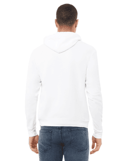 Sample of Bella+Canvas 3719 - Unisex Sponge Fleece Pullover Hoodie in WHITE from side back