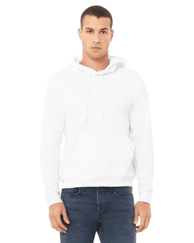 Sample of Bella+Canvas 3719 - Unisex Sponge Fleece Pullover Hoodie in WHITE style