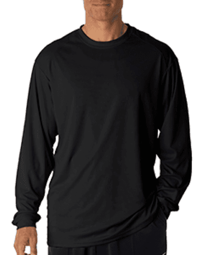 Sample of Badger 4104 - Adult B-Core Long-Sleeve Performance T-Shirt in BLACK style