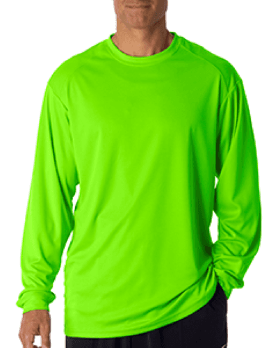 Sample of Badger 4104 - Adult B-Core Long-Sleeve Performance T-Shirt in LIME style
