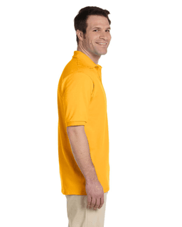 Sample of Jerzees 437 - Adult 5.6 oz. SpotShield Jersey Polo in GOLD from side sleeveleft