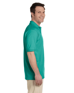 Sample of Jerzees 437 - Adult 5.6 oz. SpotShield Jersey Polo in JADE from side sleeveleft