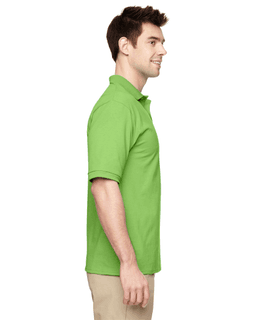 Sample of Jerzees 437 - Adult 5.6 oz. SpotShield Jersey Polo in KIWI from side sleeveleft