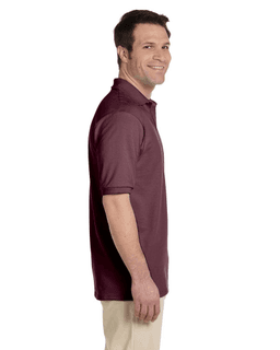 Sample of Jerzees 437 - Adult 5.6 oz. SpotShield Jersey Polo in MAROON from side sleeveleft