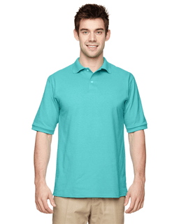 Sample of Jerzees 437 - Adult 5.6 oz. SpotShield Jersey Polo in SCUBA BLUE from side front