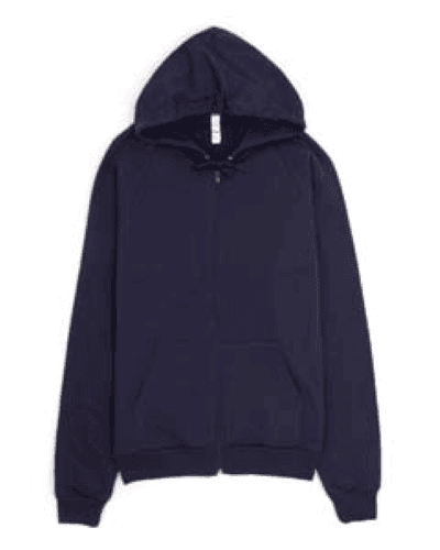 Sample of American Apparel 5497 Unisex California Fleece Zip Hoodie in NAVY style