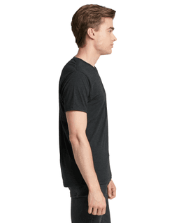 Sample of Next Level 6010 - Men's Triblend Crew in VINTAGE BLACK from side sleeveleft